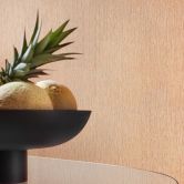 Vliestapete mit feinen Linien und leichter Struktur beige, rot Uni 