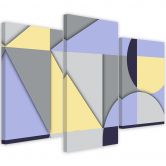 Leinwandbild 3 teilig, Geometrische Abstraktionsformen 