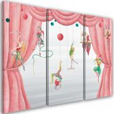 3-delige canvas print, circusacrobaat 