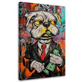 Leinwandbild, Hundedollar Pop Art 