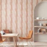 Vliestapete Streifen Streifen Modern matt in Weiß Rot 