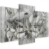Leinwandbild 3 teilig, Saint Lotos Blumen 