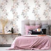 Vliestapete Blumen Floral Natur, Romantisch matt in Weiß Grau Beige 