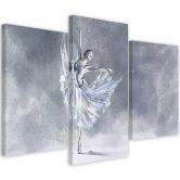 Leinwandbild 3 teilig, Ballerina Pirouet 