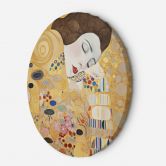 Rundes Leinwandbild - Frau Porträt abstrakt - G. Klimt 