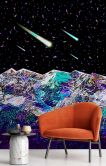 Fototapete, Blauer Meteoriten Kosmos 