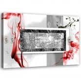 Leinwandbild, Abstrakt 3D Rot 