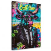 Leinwandbild, Farbiger Stier CEO 