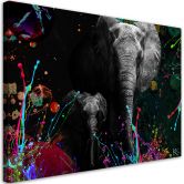 Leinwandbild, Elefant Bunte Abstrakt 
