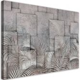 Canvasbillede, 3D palmer blade beton tekstur 