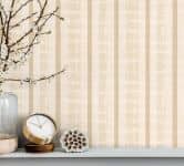 Vliestapete Streifen Modern, Klassisch, Romantisch in Gold  
