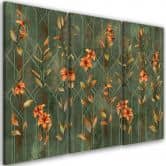 Leinwandbild 3 teilig, Lilia gelbe Blume 