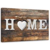 Leinwandbild, Home Herz Vintage 
