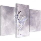 Leinwandbild 3 teilig, Ballerina Pirouet 