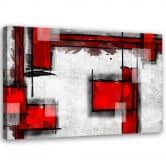 Leinwandbild, Geometrische Abstraktion in Rot 
