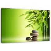 Leinwandbild, Zen Steine und Bambus 