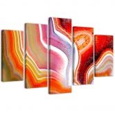 Leinwandbild 5 teilig, Bunte Abstraktion 