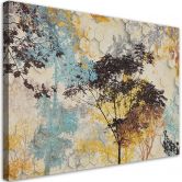 Leinwandbild, Herbst Wald Bäume 