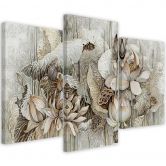 Leinwandbild 3 teilig, Saint Lotos Blumen 
