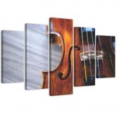 Leinwandbild 5 teilig, Geigenmusik 
