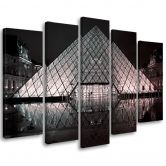 Leinwandbild 5 teilig, Louvre Paris Frankreich 