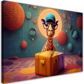 Canvasbillede, Abstrakt giraf 