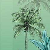 Vlies Fototapete - Jungle Flamingo - 100 x 280 cm 