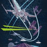 Vlies Fototapete - Star Wars Classic Concrete X-Wing - 200 x 280 cm 