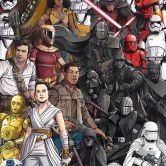 Vlies Fototapete - Star Wars Retro Cartoon - 200 x 280 cm 
