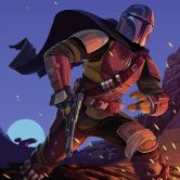 Vlies Fototapete - Star Wars The Mandalorian Big Ambush - 250 x 280 cm 