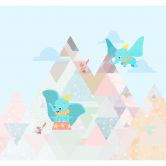 Vlies Fototapete - Dumbo flying elephant - 300 x 280 cm 