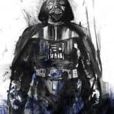 Vlies Fototapete - Star Wars Watercolor Vader - 200 x 280 cm 