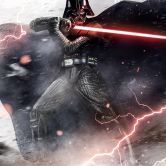 Vlies Fototapete - Star Wars Vader Dark Forces - 200 x 280 cm 