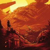 Vlies Fototapete - Star Wars Jakku Star Destroyer - 200 x 280 cm 