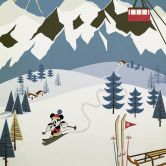 Vlies Fototapete - Mickey Alpine - 200 x 250 cm 
