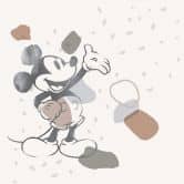 Vlies Fototapete - Mickey Organic Shapes - 250 x 280 cm 