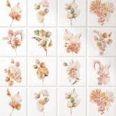 Fliesenaufkleber Aquarell Blumensträuße 02 - 12er Set 