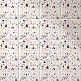 Tegelstickers Fredriksson - Terrazzo Bont, set van 12 vierkante tegel stickers 
