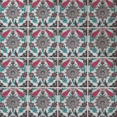 Fliesenaufkleber Orientalischer Blumenkranz - 12er Set 