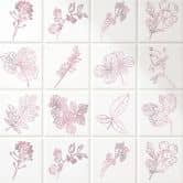 Fliesenaufkleber Outlines Blätter Rose - 12er Set 