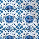 Fliesenaufkleber Watercolor Blume - Blau - 12er Set 