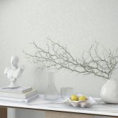 Vliestapete in Weiß Blattmotiv Floral Natur 