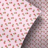 Møbelfolie, dekorativ folie - kan tørres af - blomster pink 