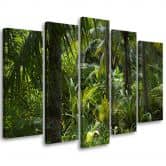 Leinwandbild 5 teilig, Wald Bäume Natur 