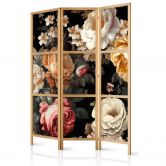 Japanischer Paravent, Raumteiler freistehend, Trennwand - Floristry in Vintage Style 