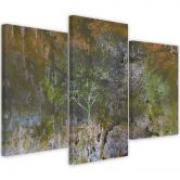 Leinwandbild 3 teilig, Ein blühender Baum in der Rostwiese 
