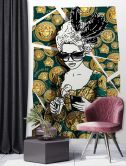 Fototapete, Modern Frau Gold 