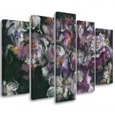 Leinwandbild 5 teilig, Iris Blume 