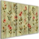 Leinwandbild 3 teilig, Lilia gelbe Blume 