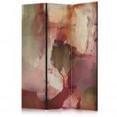 Paravent, Raumteiler freistehend, Trennwand - Rose Abstraction - Spilled Watercolor Paint in Spring Colors 